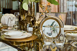 Стакан для воды прозрачный с золотым кантом 2 (превью)