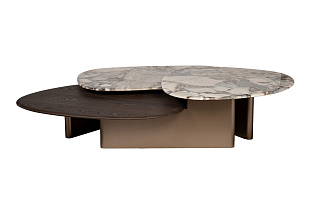 Стол журнальный мраморный/темный шпон 1 (превью)