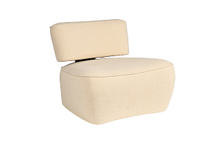 Кресло без подлокотников букле бежевое