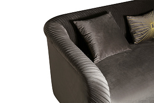 Диван Geneve трехместный велюровый темно-серый