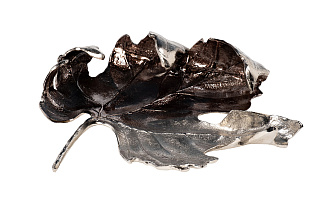 Блюдо декоративное «Лист» хром 1 (превью)