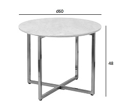 Столик журнальный круглый черный/хром