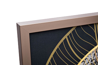 Холст «Золотые листья-1» в багете латунь 2 (превью)