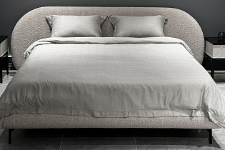 Кровать Сицилия(Sicilia) двуспальная букле бежевая