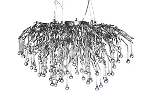 Люстра подвесная «Капли» круглая (хром) 1 (превью)