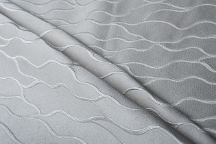 Ткань портьерная АЖУР (MESH) голубая