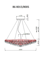 Люстра подвесная «Капли» круглая (хром) 2 (превью)
