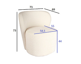 Кресло букле белое