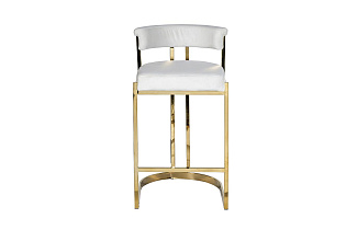 Стул барный светло-серый велюровый (золото) 1 (превью)