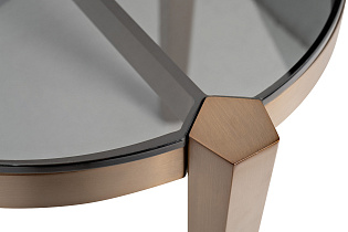 Столик журнальный круглый со стеклом