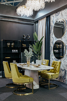 Стул на металлическом каркасе оливковый 9 (превью)