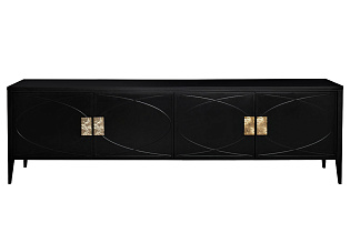 Тумба под телевизор черная с дверцами 1 (превью)