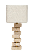 Лампа настольная мраморная с бежевым абажуром 1 (превью)