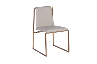 Стул из искусственной кожи серый 2 (превью)