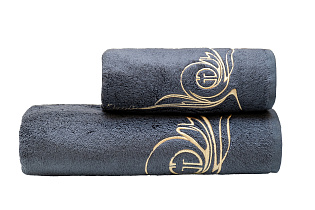 Полотенце «Лирика» 70*140 графит 1 (превью)