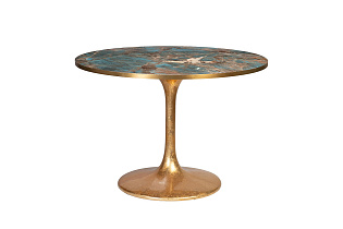 Стол обеденный Venice Blue голубой/золото