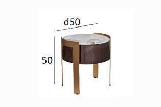 Тумбочка Севилья (Sevilla) круглая