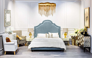 Тумбочка с выдвижным ящиком и стеклянными панелями бежевая 6 (превью)