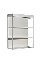 Шкаф-витрина открытый с консолью бежевый