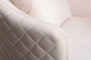 Кресло Verona вращающееся велюровое бежевое/золото 3 (превью)