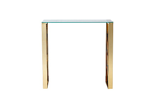 Консоль прозрачное стекло/золото