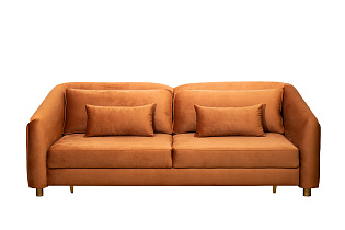Диван Треви(Trevi) трехместный раскладной с кантом терракотовый