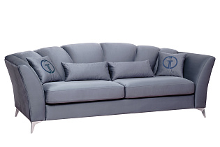 Диван Annette трехместный велюровый сапфир 2 (превью)