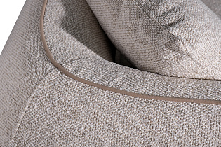 Диван Амели (Amelia) трехместный букле светлый с бежевым кантом