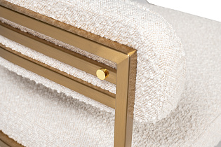 Стул букле бежевый/матовое золото