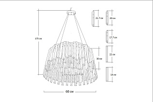 Люстра стеклянная (хром)