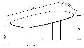 Стол обеденный мраморный с колоннами