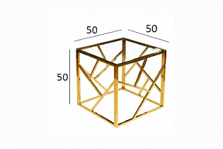 Столик журнальный золотой