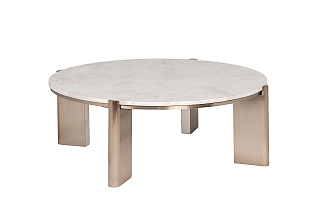 Стол журнальный Cass White белый мрамор