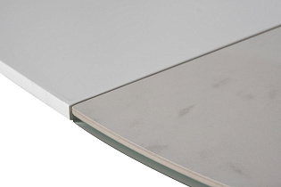 Стол обеденный раскладной круглый керамический белый