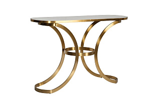 Консоль со стеклянной столешницей под мрамор