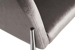 Стул велюровый серо-бежевый