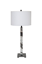 Лампа настольная мраморная с белым абажуром 1 (превью)