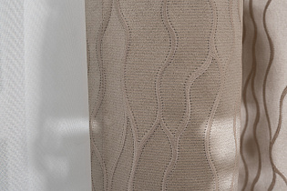 Портьера Ажур (Mesh) 275х260см бежевая