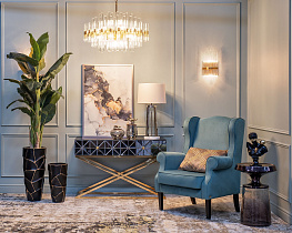 Люстра Серена (Serena) прозрачное стекло/золото