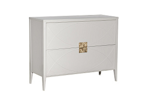 Комод с 2-мя ящиками бежевый