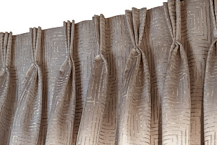 Портьера Gloss 275х260см бежевая