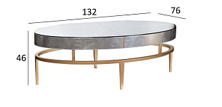 Стол кофейный Futuro серебристый 4 (превью)