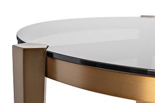 Стол журнальный круглый со стеклом