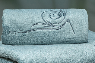 Полотенце "Лирика" 50*90 голубое