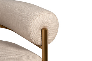 Кресло серое/матовое золото