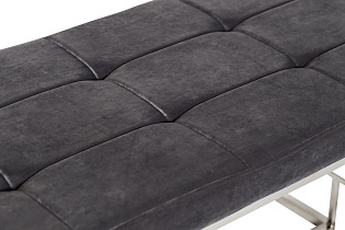 Банкетка велюровая серая