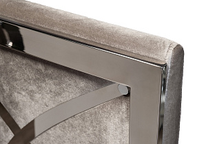 Стул велюровый светло-серый/хром 5 (превью)