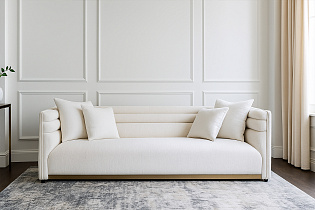 Диван Толедо(Toledo) трехместный светло-бежевая рогожка