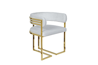 Стул велюровый светло-серый/золото 2 (превью)