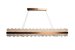 Люстра подвесная прямоугольная из рифленого стекла